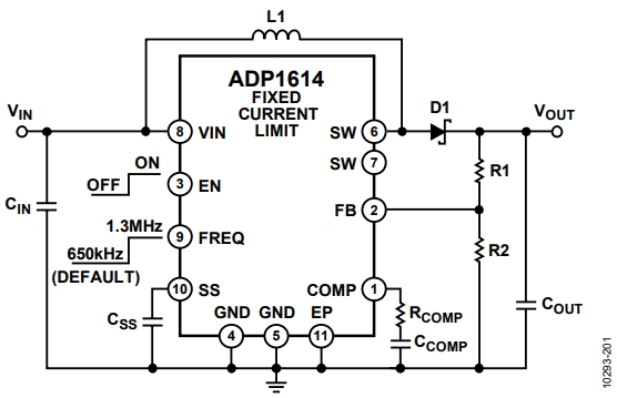 ADP1614 Typical Application Circuit 2