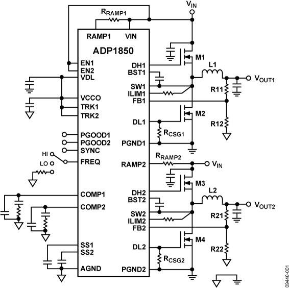 ADP1850 Typical Application Diagram