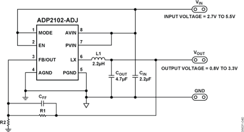 ADP2102 typical application diagram 4