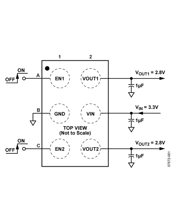 ADP220/ADP221 Typical Application Diagram