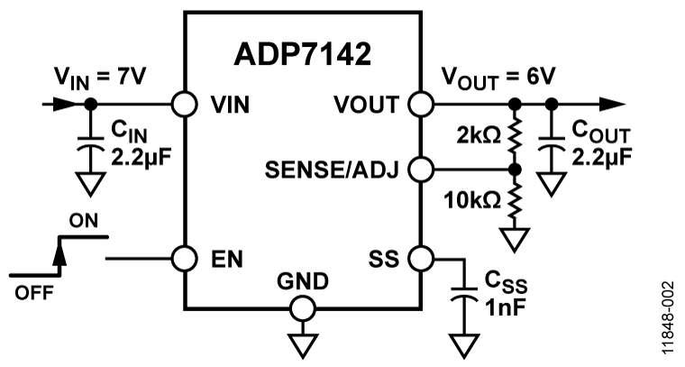 ADP7142 Circuit Diagram