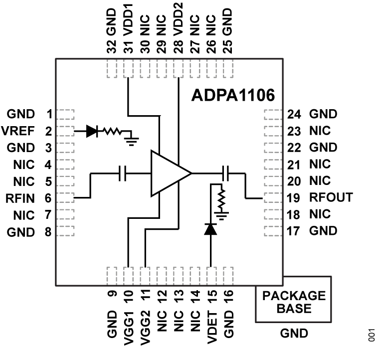 ADPA1106 Functional Block Diagram
