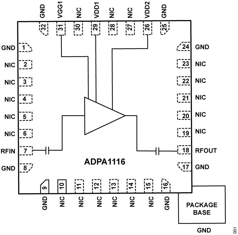ADPA1116 Functional Block Diagram
