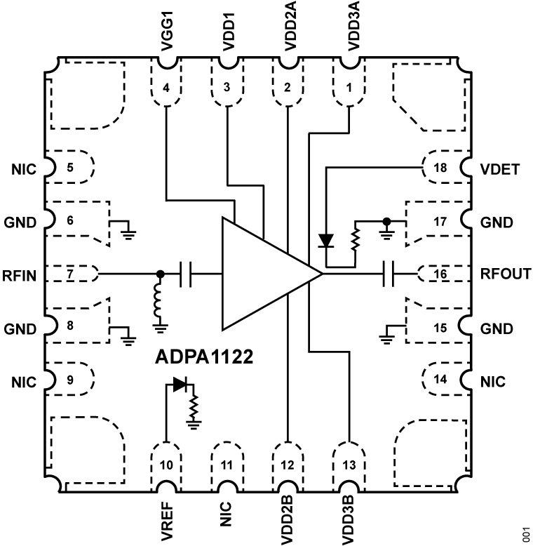 ADPA1122 Functional Block Diagram