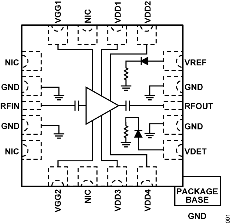 ADPA7008 - Functional Block Diagram