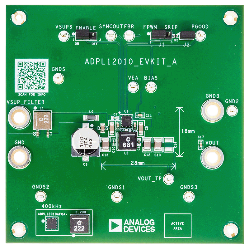 ADPL12010EVKIT Board Photo Top View