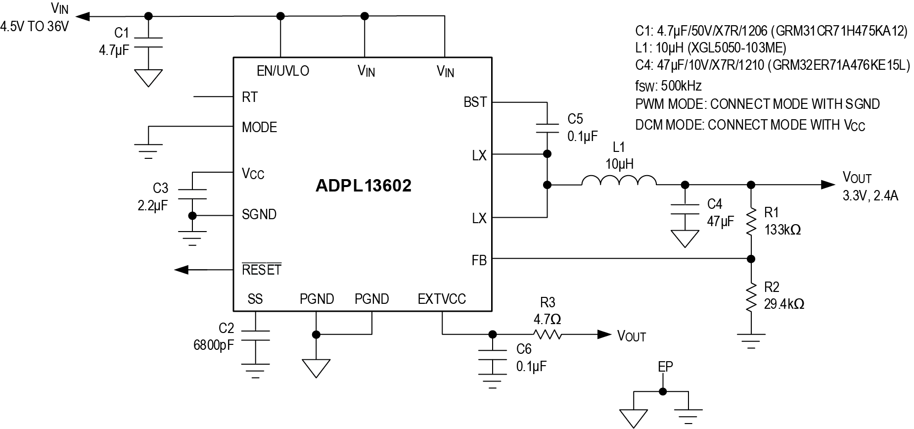ADPL13602 Typical Application Circuit