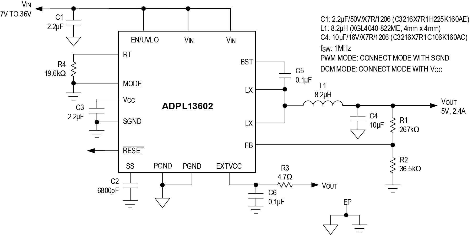ADPL13602 Typical Application Circuit