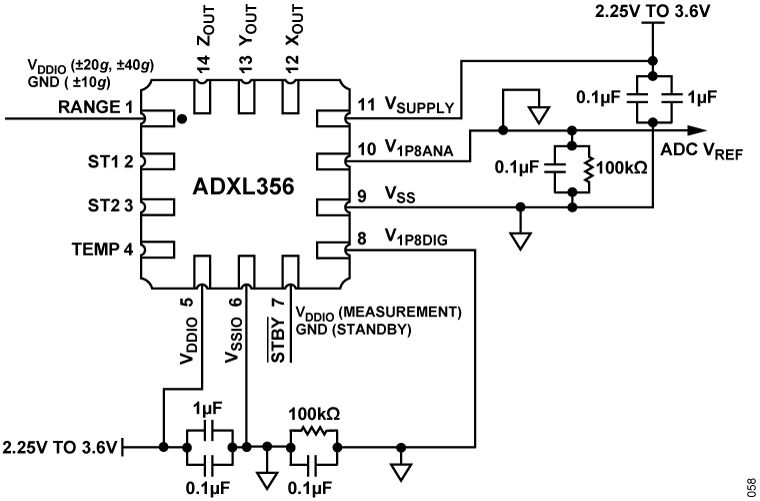 ADXL356 Circuit Diagram