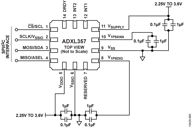 ADXL357 Circuit Diagram