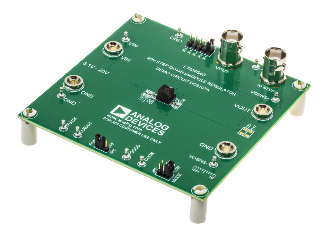 DC3107A Evaluation Board Photo Angle View