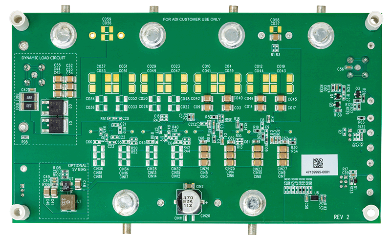 DC3195A-A Evaluation Board Photo Bottom View