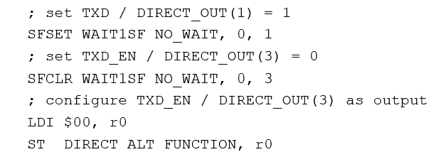 Figure 14. Configure DIRECT_IN/DIRECT_OUT