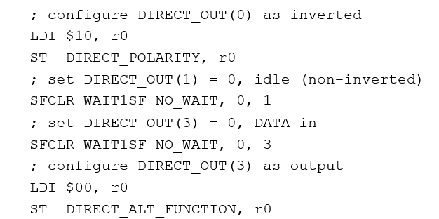 Figure 15. Configure DIRECT_IN/DIRECT_OUT