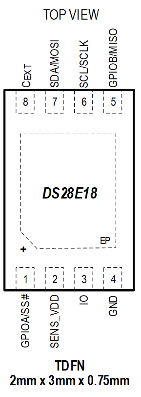 DS28E18 Pin Configuration