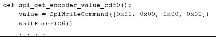 Figure 16. Python Example Program: Encoder Command CDF0