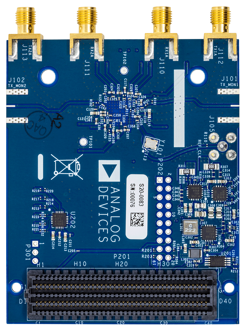 AD-FMCOMMS2-EBZ Evaluation Board - Bottom View