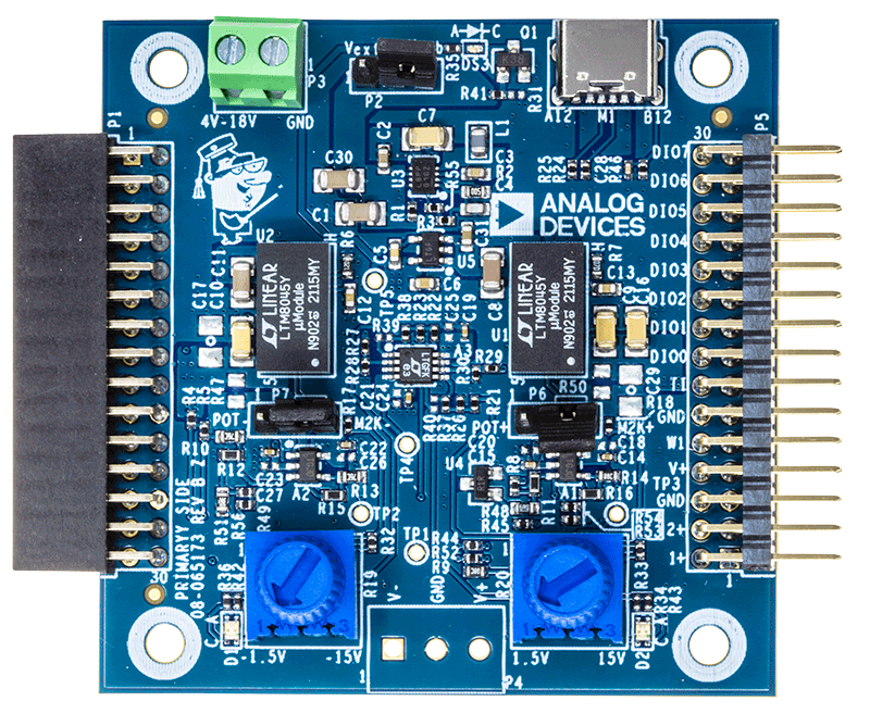 AD-M2KPWR-EBZ Evaluation Board - Top View