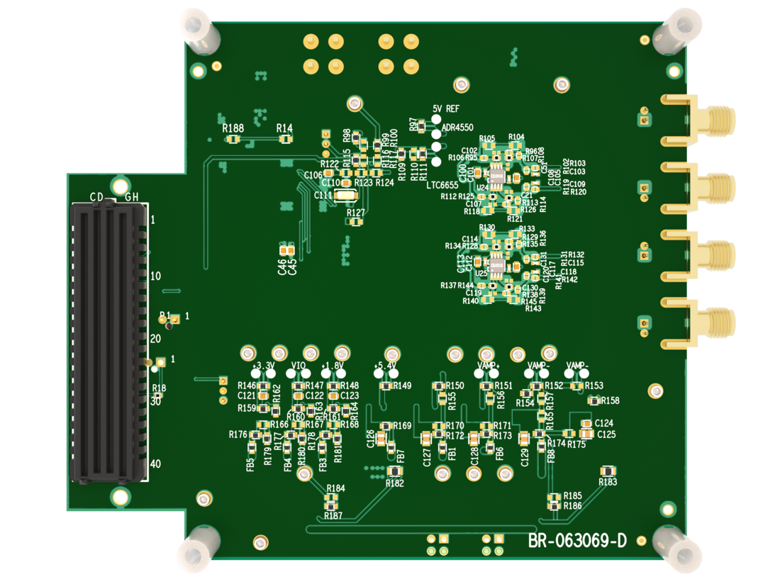 EVAL-AD4630-24FMCZ Bottom Evaluation Board