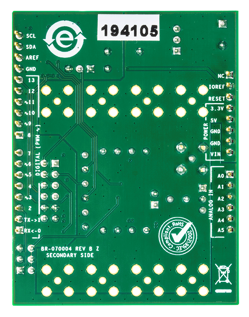 EVAL-AD5675RARDZ Board Photo Bottom View