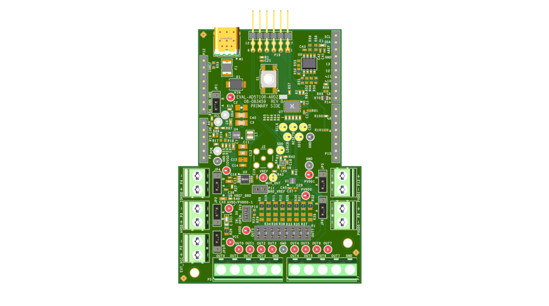 EVAL-AD5710R Board Photo Top View