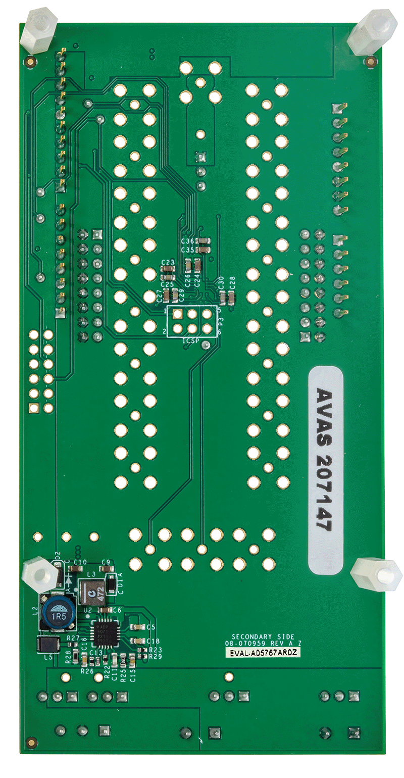 EVAL-AD5767ARDZ Board Photo Bottom View