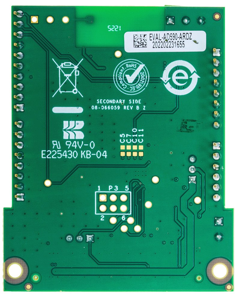 EVAL-AD590-ARDZ Evaluation Board - Bottom View