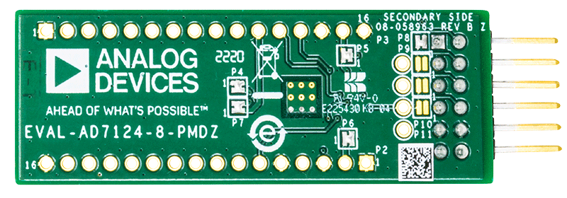 EVAL-AD7124-8-PMDZ Evaluation Board - Bottom View