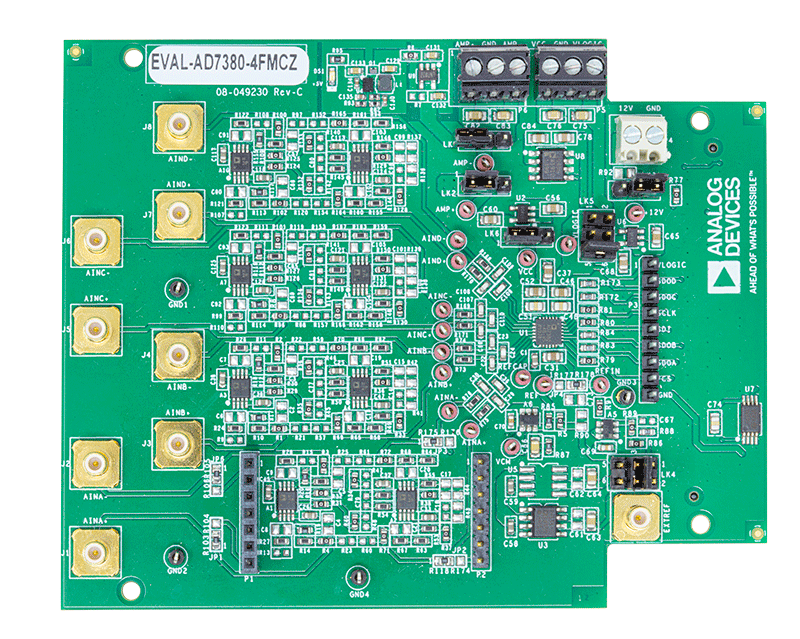 AD7380-4 Evaluation Board - Top View