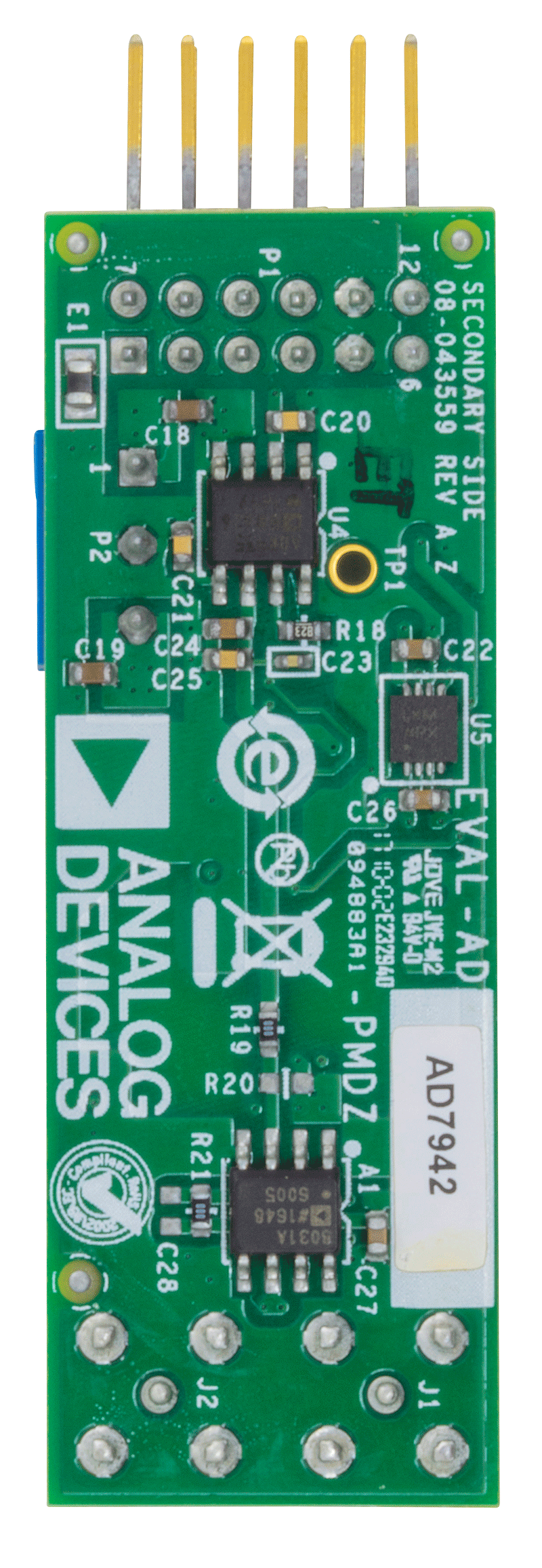 EVAL-AD7942-PMDZ Evaluation Board - Bottom View