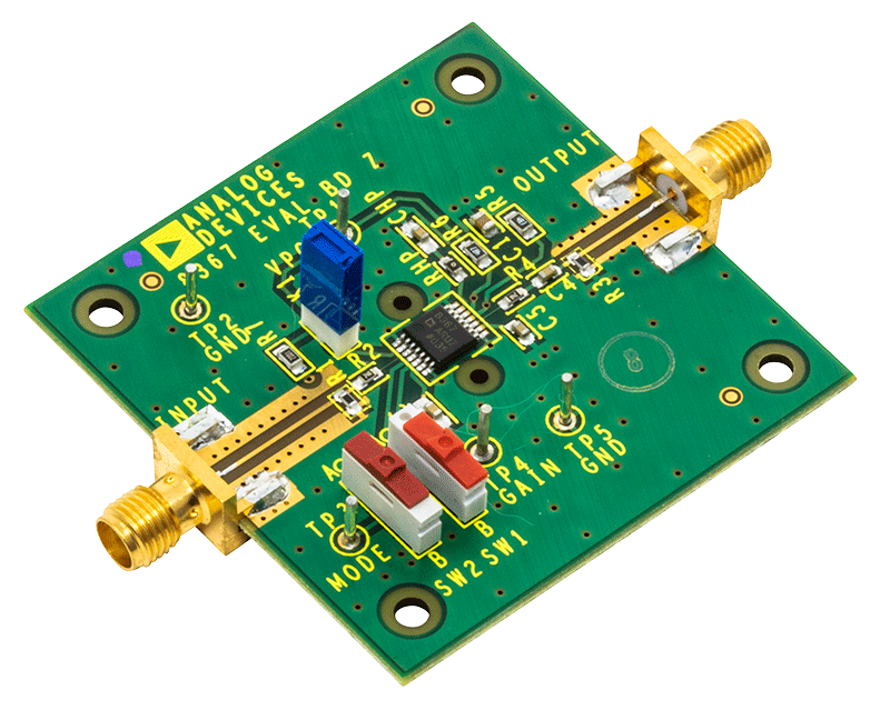 AD8367 Evaluation Board - Angle View