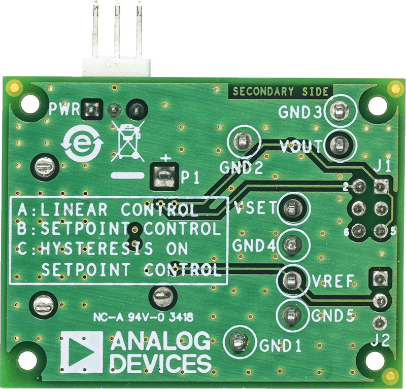 AD849x Evaluation Board - Bottom View