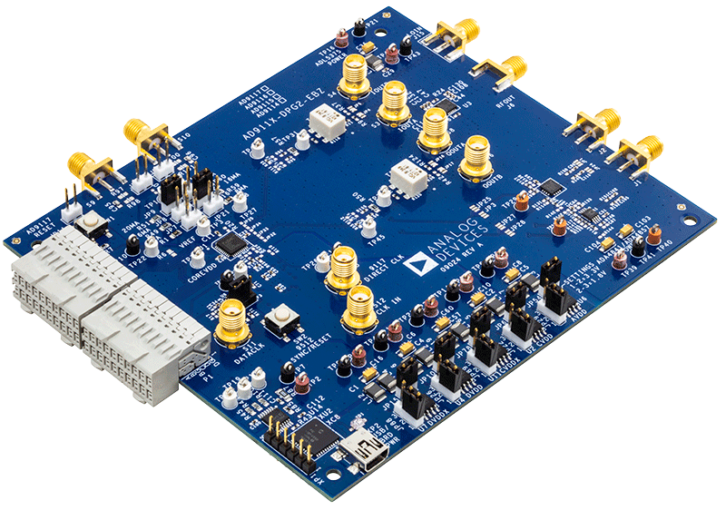 AD911x Evaluation Board - Angle View