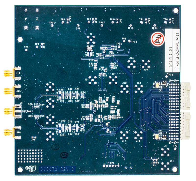EVAL-AD9779A Evaluation Board - Bottom View