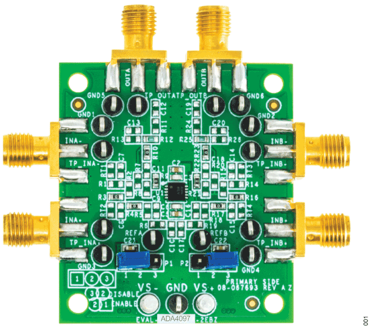 EVAL-ADA4097-2 Evaluation Board - Top View