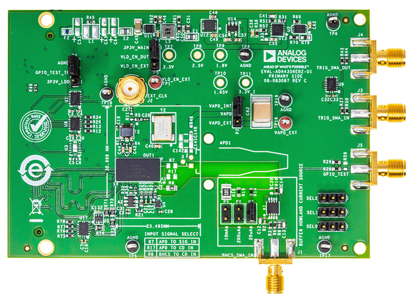 EVAL-ADA4356EBZ Evaluation Board Photo Top View