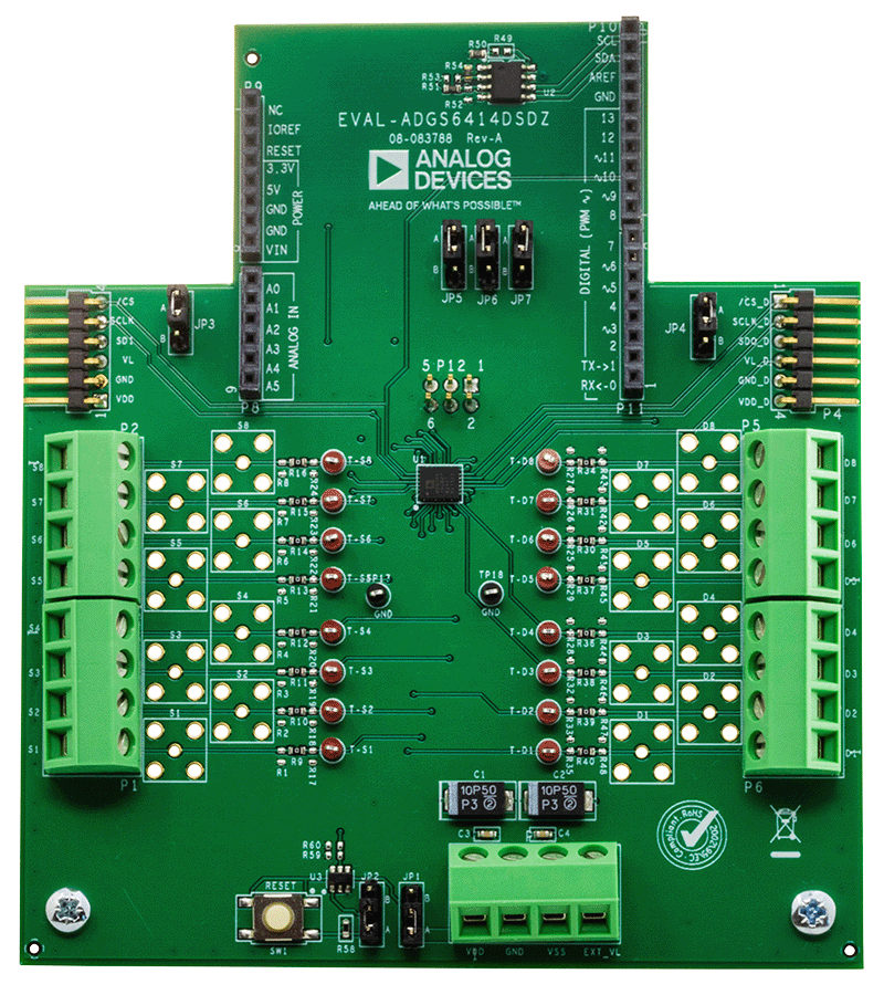 EVAL ADGS6414DARDZ TOP evaluation board web
