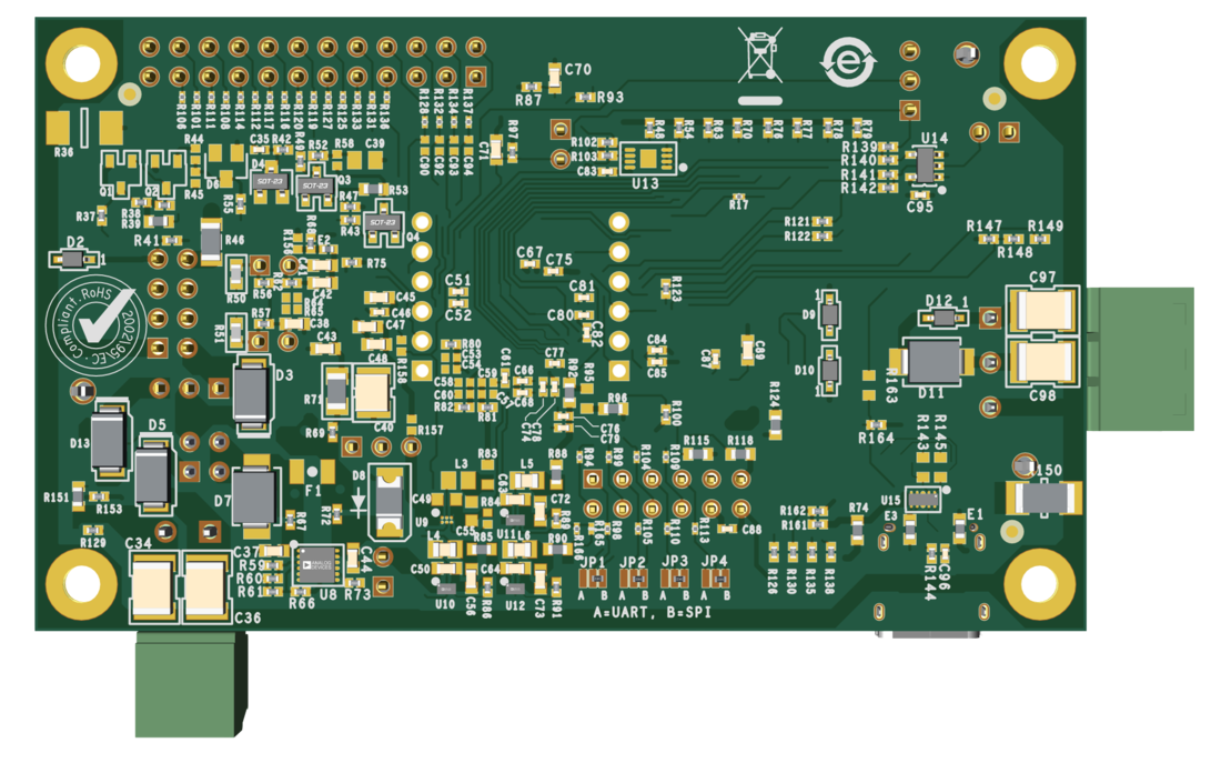 EVAL-ADIN1140D1Z Eval Board Bottom View