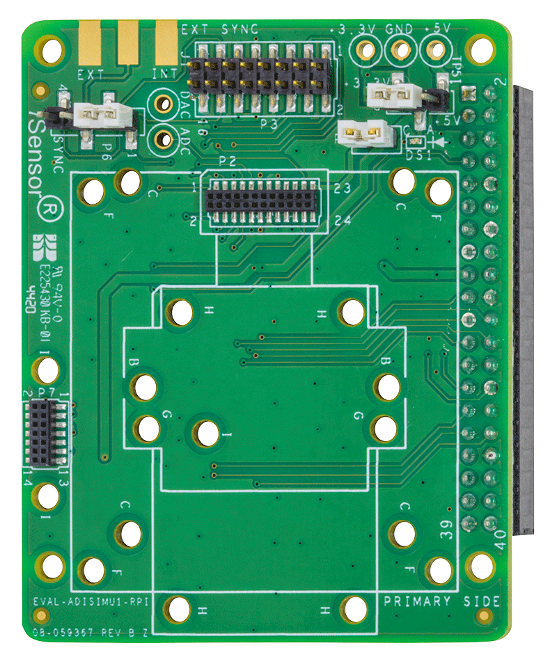 EVAL-ADISIMU1-RPIZ Evaluation Board - Top View