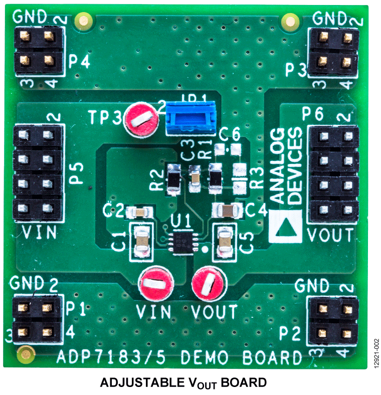 ADP7183-EVALZ-7185-EVALZ Adjustable VOUT Board