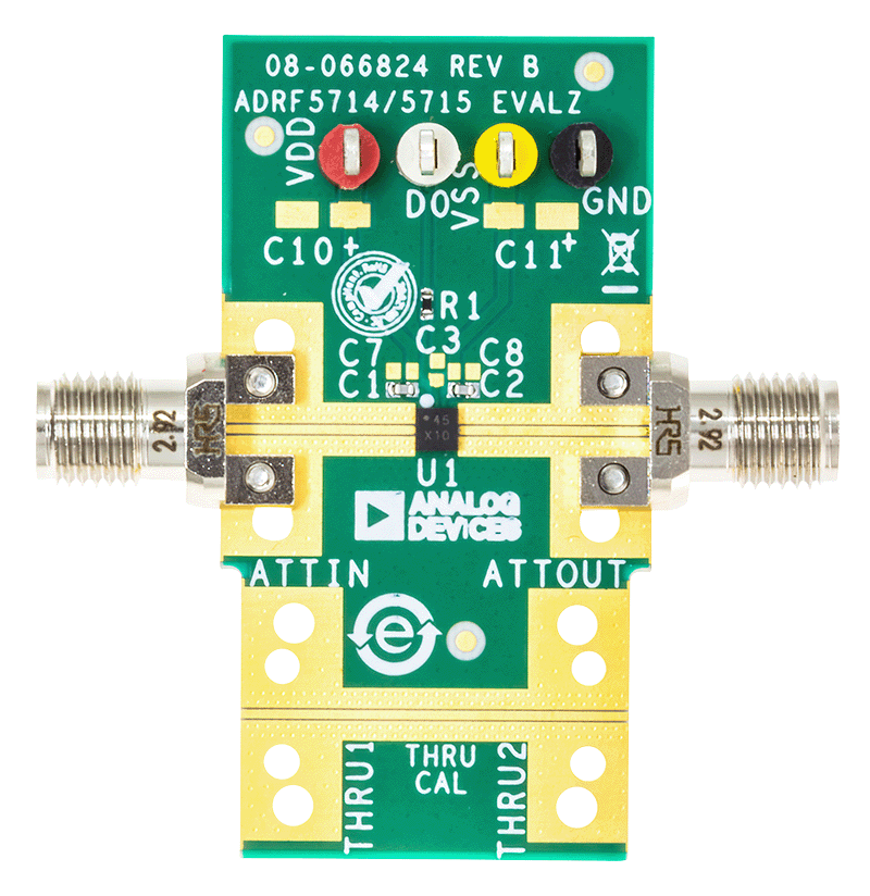ADRF5714/ADRF5715 Evaluation Board - Top View