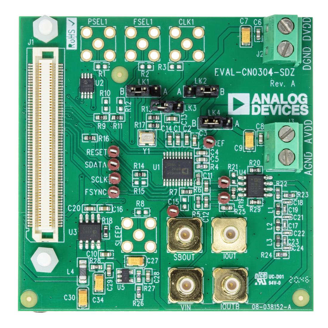 EVAL-CN0304 Evaluation Board - Top