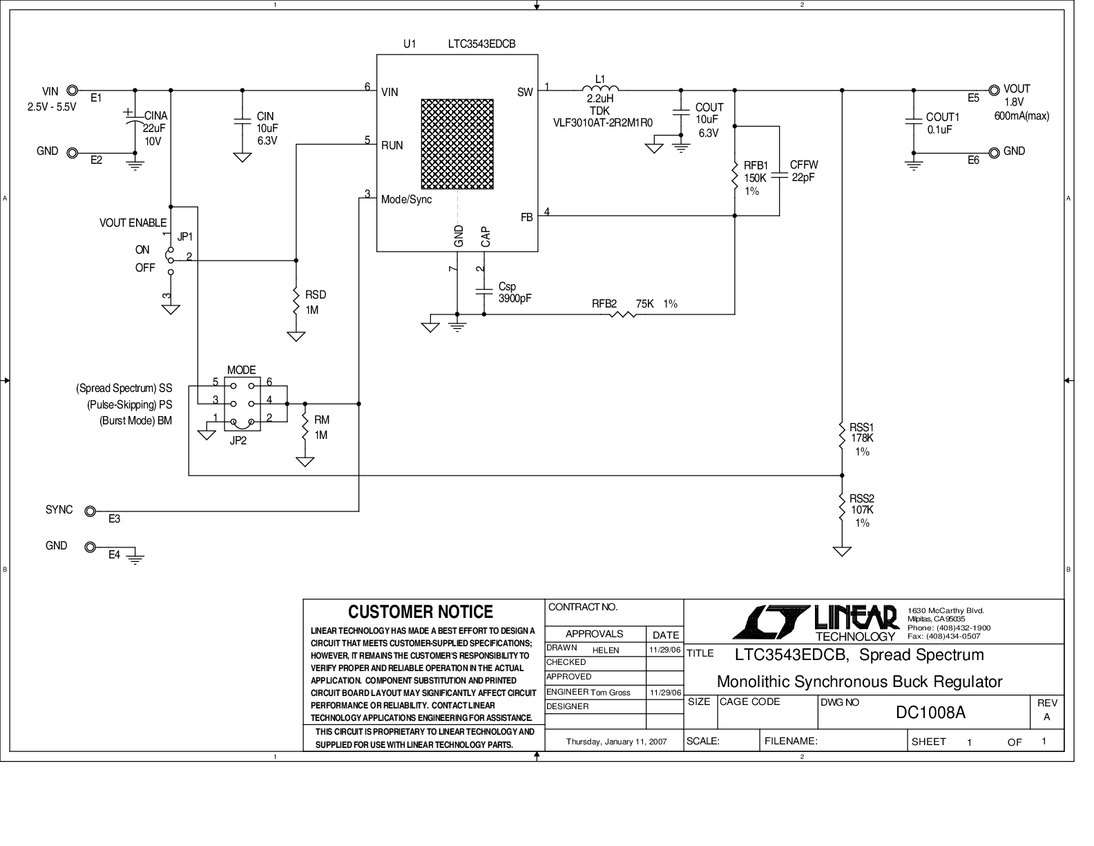 DC1008A - Schematic