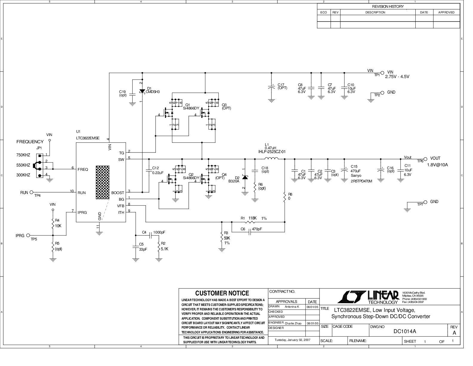 DC1014A - Schematic