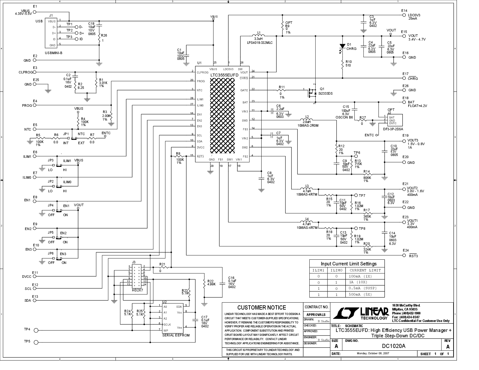 DC1020A - Schematic