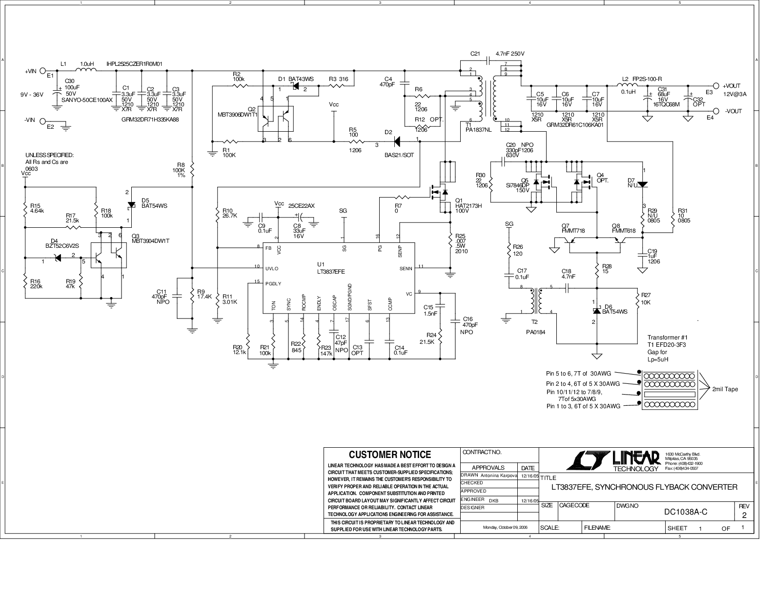 DC1038A-C - Schematic