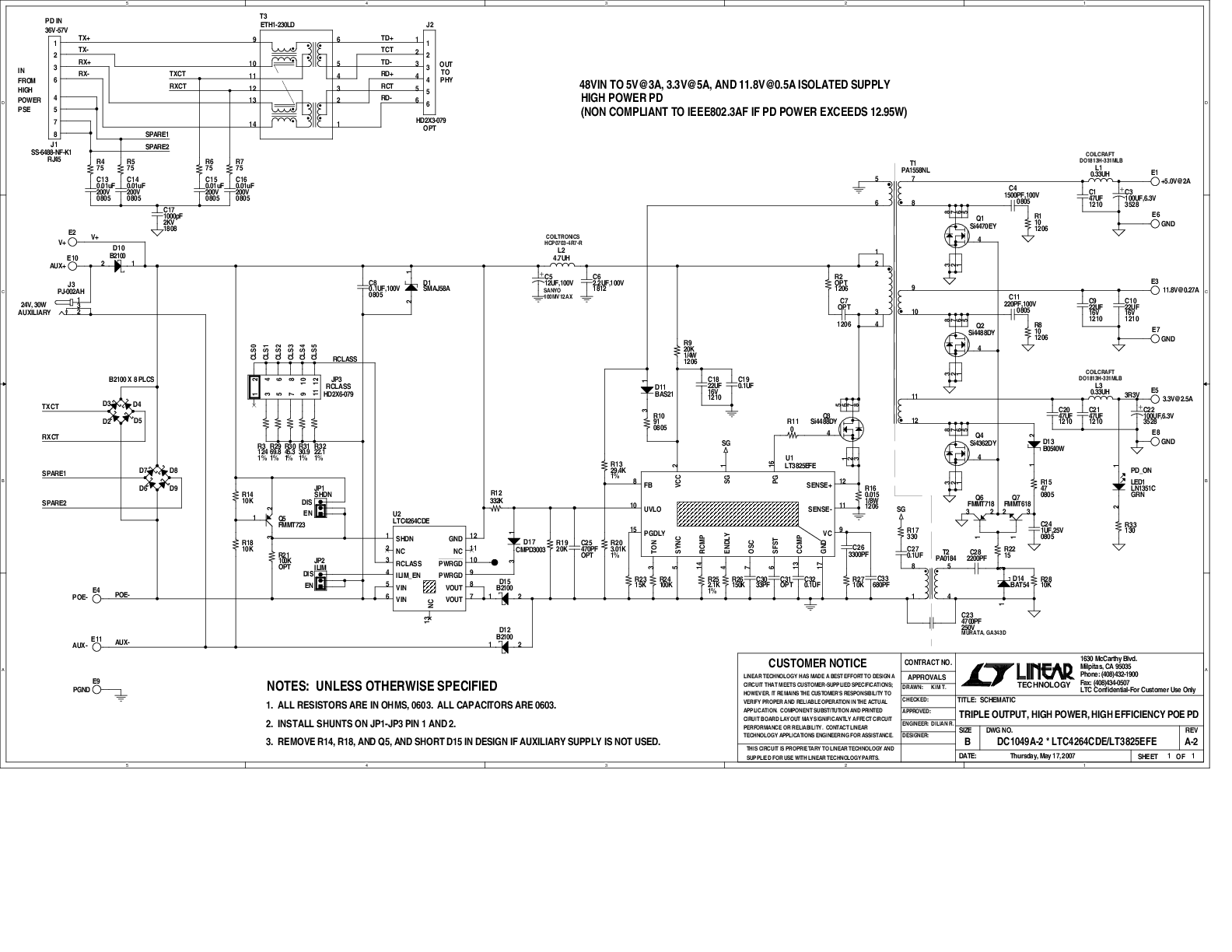 DC1049A - Schematic