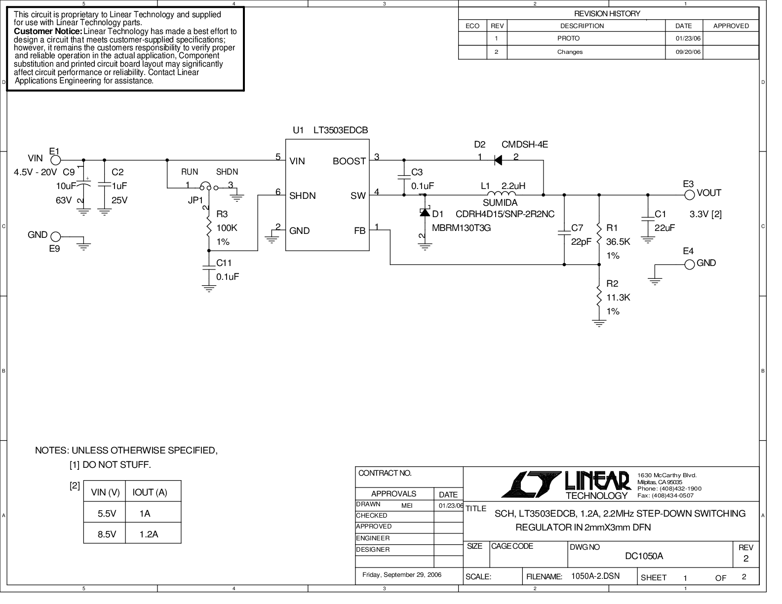 DC1050A - Schematic