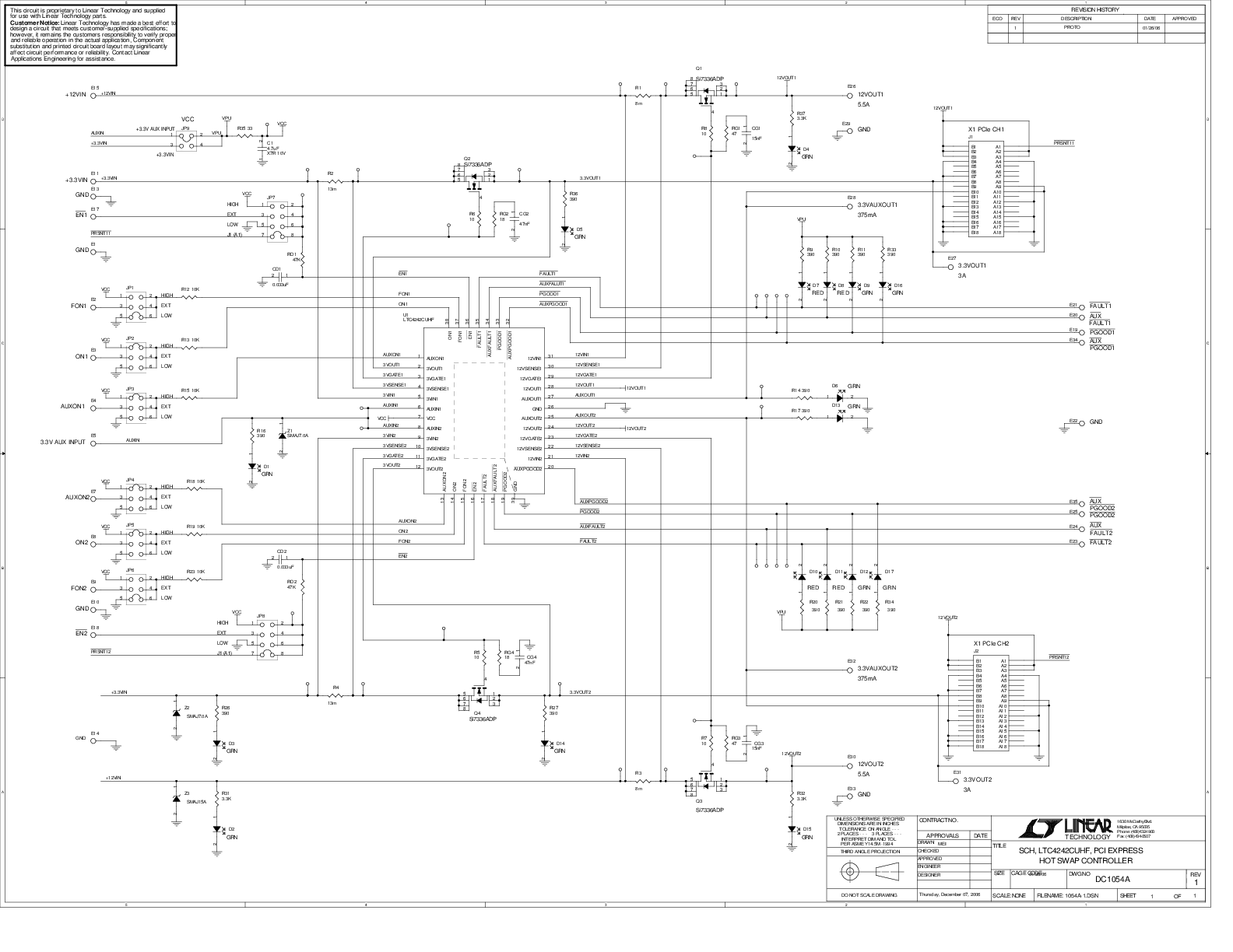 DC1054A/B - Schematic