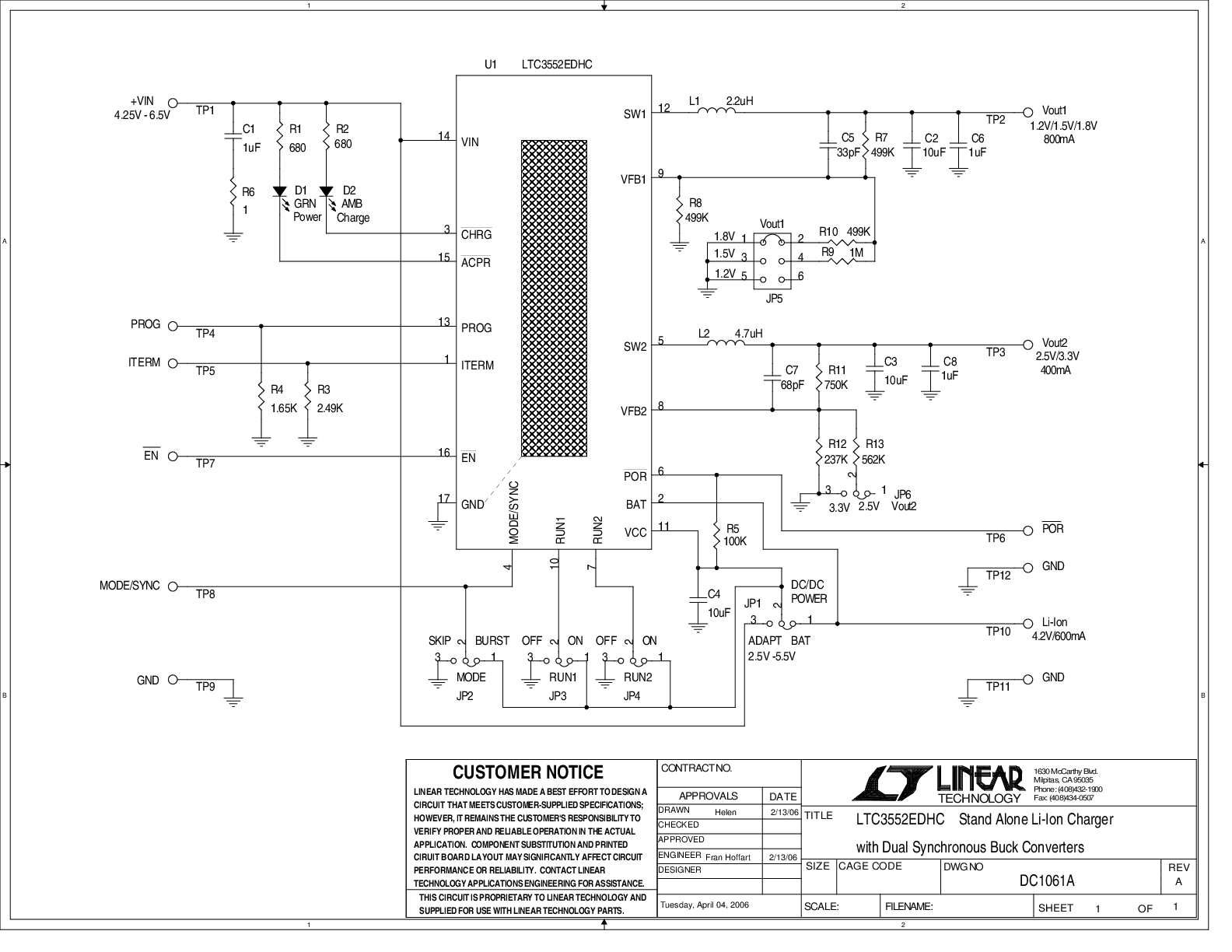 DC1061A - Schematic